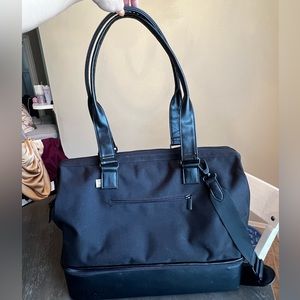 Beis Black Convertible Weekender Bag